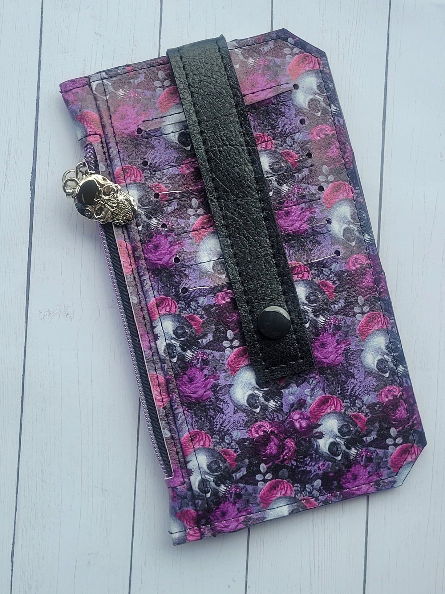 skulls and flowers Purse Pal Wallet