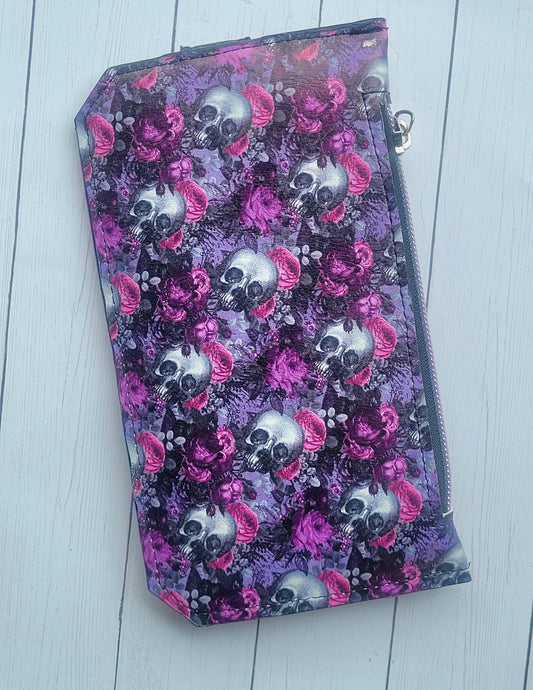 skulls and flowers Purse Pal Wallet